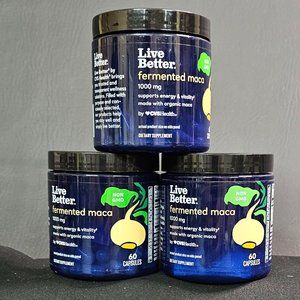 Live Better Fermented Maca 3 pack  New Exp 7/24 (2)- 5/23 (1)